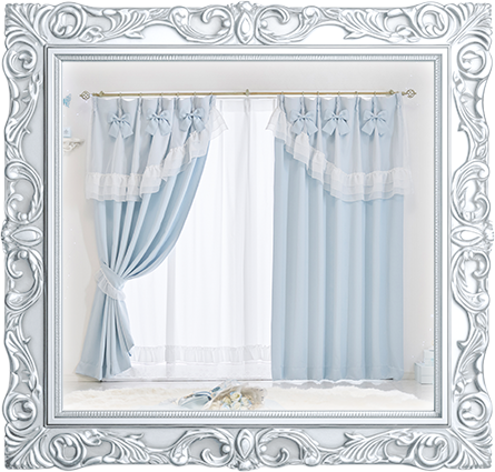 ティアラリボン2way遮光カーテン