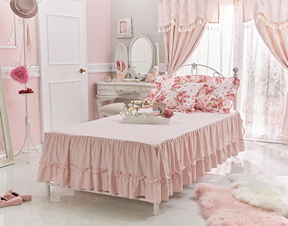 かわいいベッドスカート ベッドシーツの通販 ロマプリ ロマンティックプリンセス