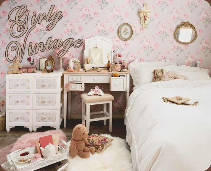 Girly Vintage かわいい姫系インテリア家具 雑貨の通販 ロマプリ ロマンティックプリンセス